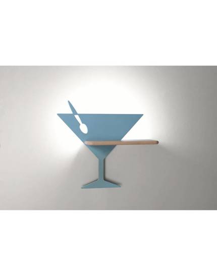 Lampe d&#39;étagère murale LED bleue Piccolo 21-03560