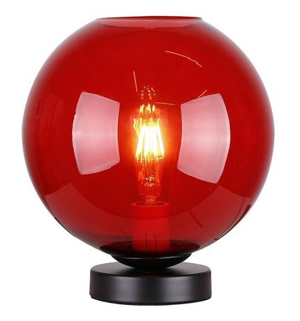 Lampe de chevet armoire verre rouge 60W E27 Globe Candellux 41-78278