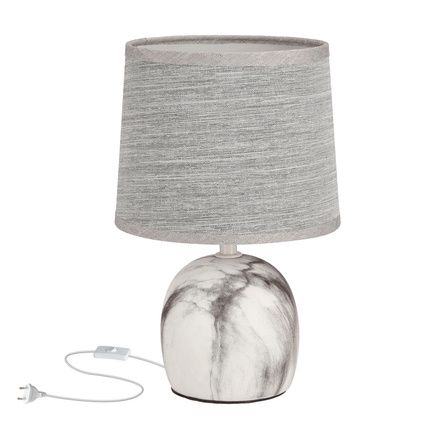Lampe de table Adelina marbre + abat-jour gris gris 41-24381