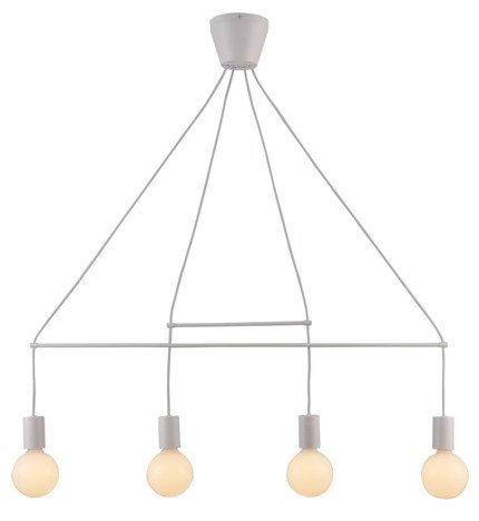 Lampe suspendue blanc mat 4x40W réglable E27 Alto Candellux 34-70906