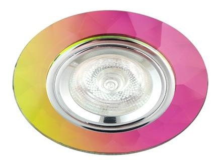 Plafonnier Candellux Ss-11 Ch/Mix Mr16 Cadre de plafond chromé. Couleur de mélange de verre rond solide