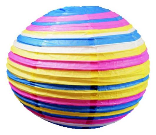 Abat-jour boule en papier bleu et rose 50cm Cocoon Candellux 31-16051