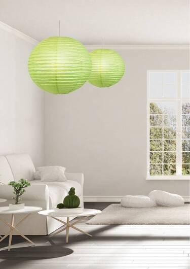 Abat-jour en papier boule verte 50cm Cocoon Candellux 70-16990