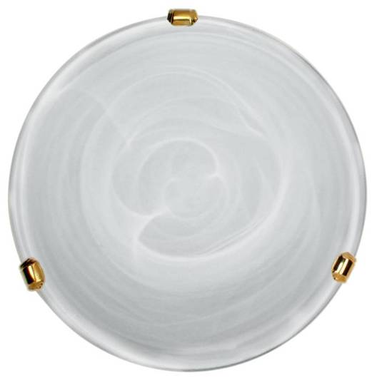 Abat-jour rond en verre blanc pour plafond Duna 63-19854