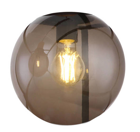 Abat-jour rond en verre fumé pour la lampe Retro 71-03607