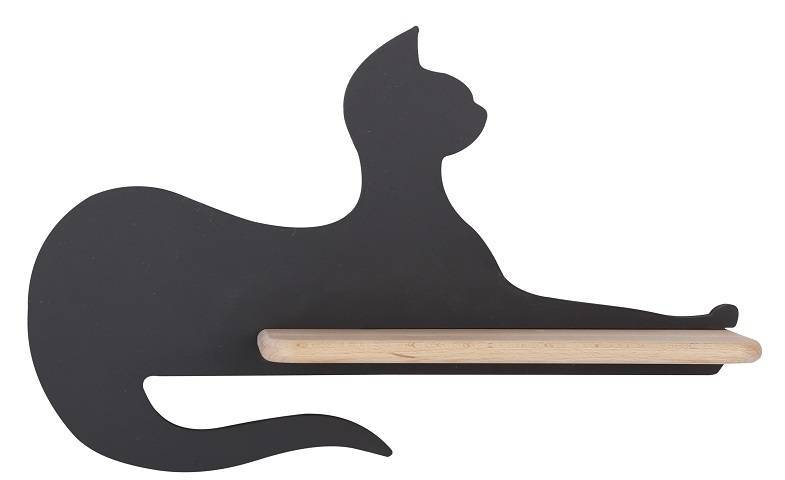 Applique LED 5W pour enfant chat assis noir Candellux 21-75642