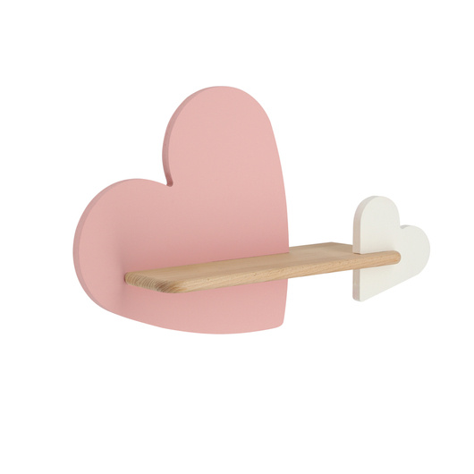 Applique étagère LED 5W HEART 4000K IQ KIDS ROSE