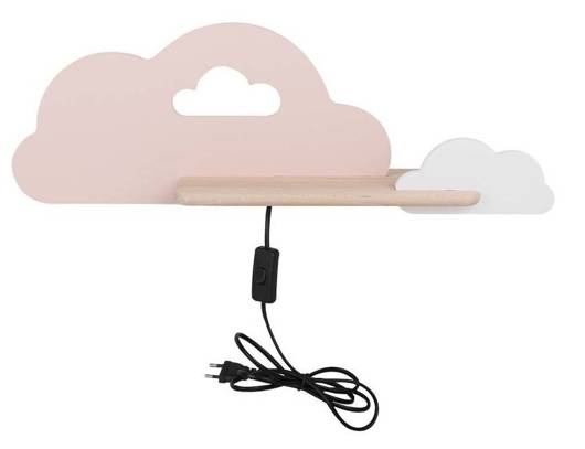 Applique murale LED étagère 5W Cloud Kids rose+blanc 21-75741