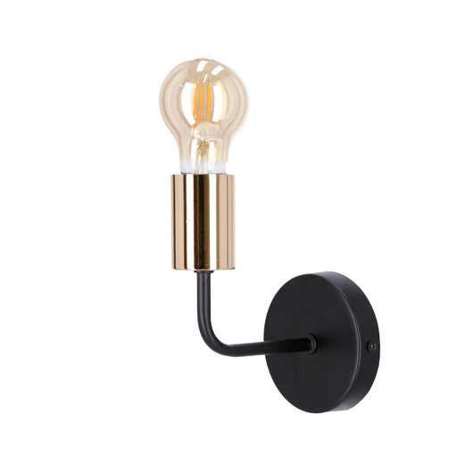 Applique simple en métal noir sans abat-jour Spill Candellux 21-56528