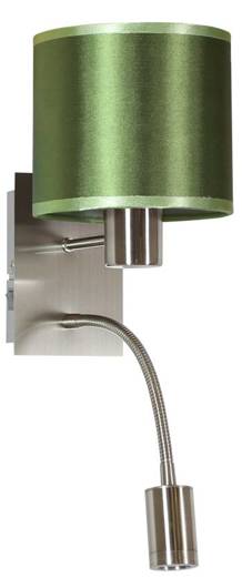 Applique verte / chrome avec interrupteur E14 + LED Sylwana Candellux 21-29294