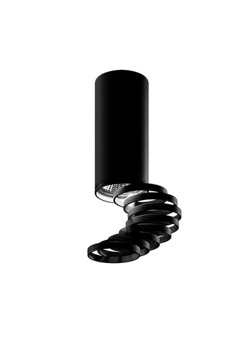 Candellux tube noir avec anneaux réglables 2282732