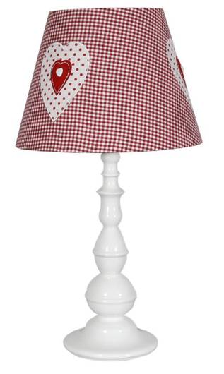 Lampe à poser blanc et rose 51cm Sweet 41-64189