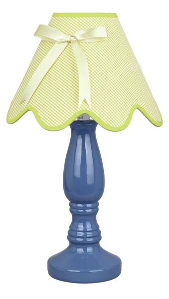 Lampe à poser céramique bleu et pistache 60W E27 Lola Candellux 41-84361