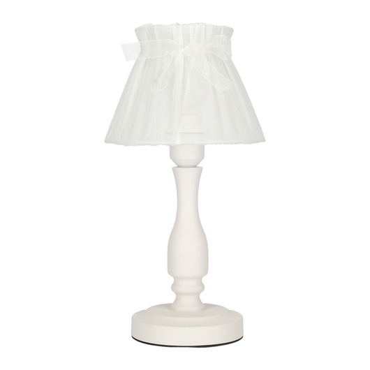 Lampe de chevet abat-jour en organza blanc 40W E27 Zefir Candellux 41-73815