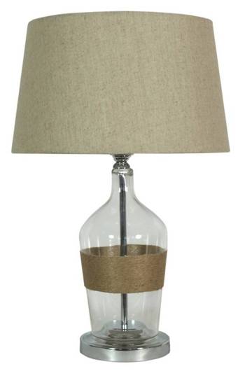 Lampe de table beige toile 25x47cm Eco 41-21519