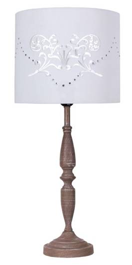 Lampe de table blanche avec motif Farisa 41-03409