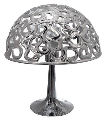 Lampe de table chrome champignon Lame 41-40056