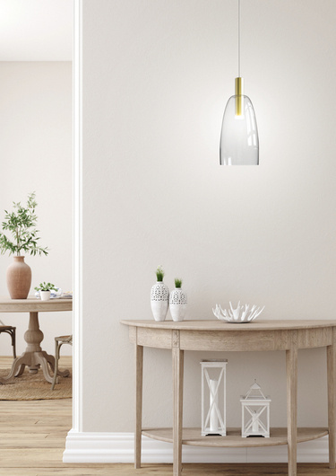 Lampe suspendue blanc et or LED 5W Modena Ledea 50133067