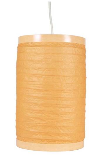 Lampe suspendue en papier orange 60W E27 Feng 3495011-18