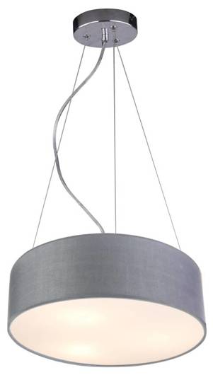 Lampe suspendue ronde grise 40cm réglable 3x40W Kyoto Candellux 31-67722