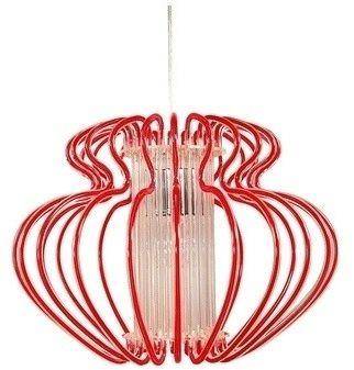 Lampe suspendue rouge 45x33cm Imperia 31-36608