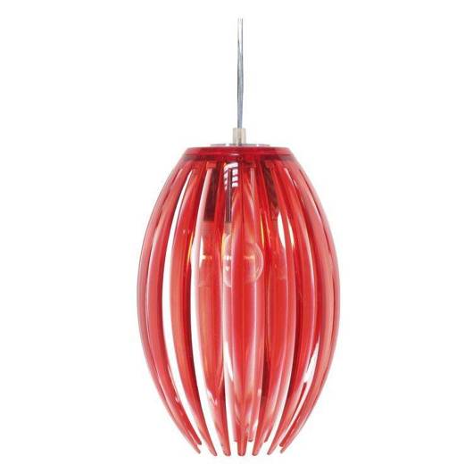 Lampe suspendue rouge petite en acrylique Abuko 31-55098