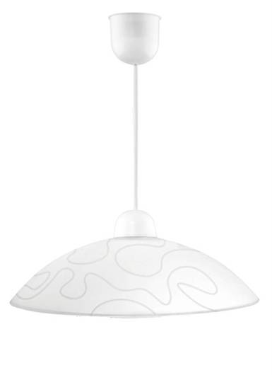 Lampe suspendue verre blanc Malibu 31-84067