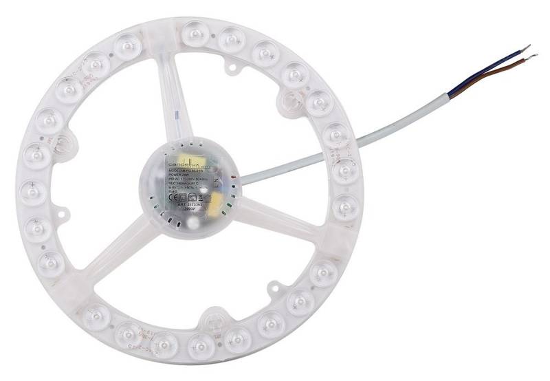 Panneau LED 28W 3000K 23cm rosace blanc chaud pour plafond Merc03 2173365