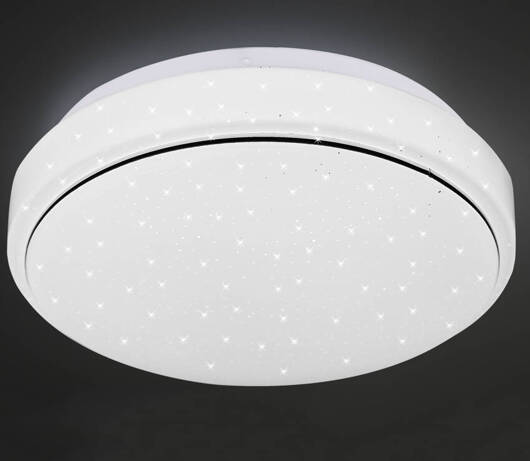 Plafonnier LED acrylique blanc 12W 4000K IP20 lampe Jasper 12-75031