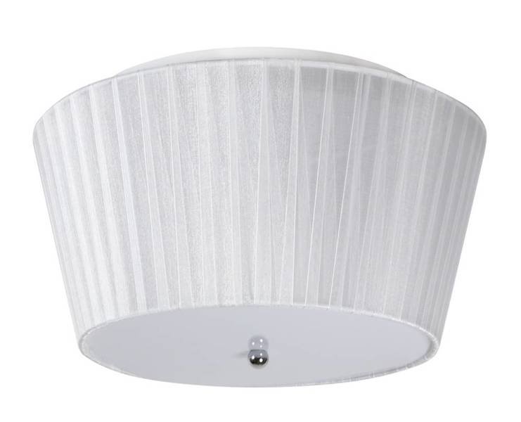 Plafonnier LED blanc 3W + 3x40W G9 abat-jour en organza Camea Candellux 98-56245