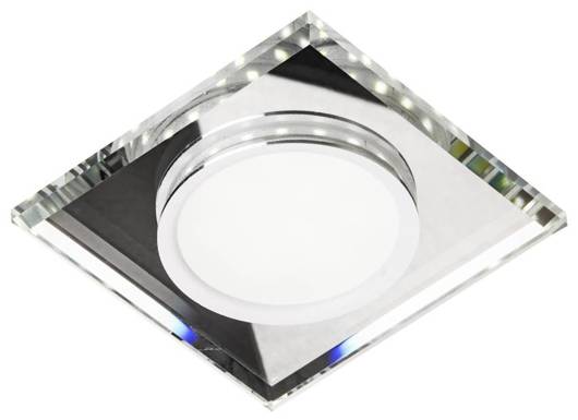 Plafonnier LED carré chrome/blanc SSP-22 2263885