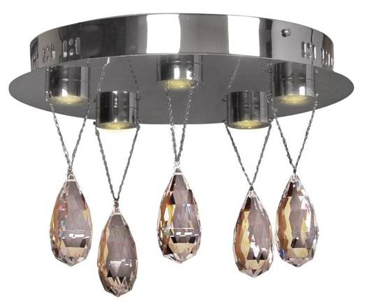 Plafonnier LED cristal chromé Prisma 98-25722