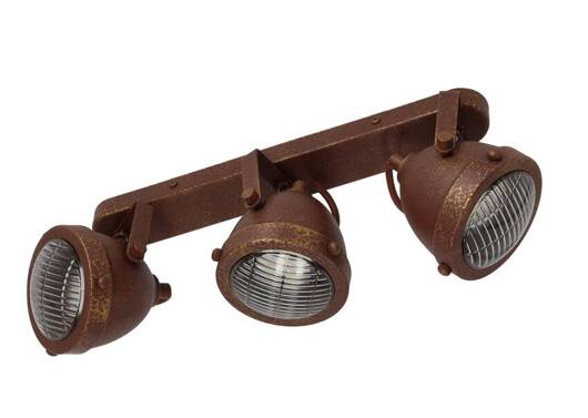 Plafonnier bande rouille 3x40W GU10 Frodo Candellux 93-71088