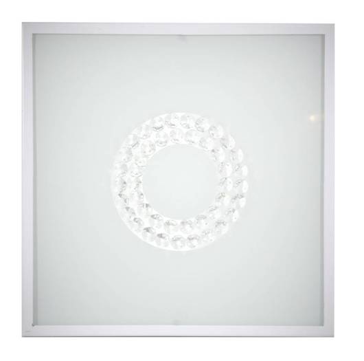 Plafonnier carré en verre blanc LED 16W 4000K 29x29cm Lux Candellux 10-64486