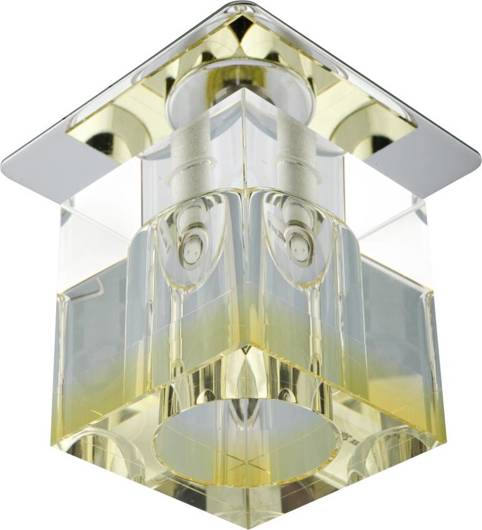 Plafonnier cristal bande jaune/chrome G4 20W SK-19 Candellux 2279797