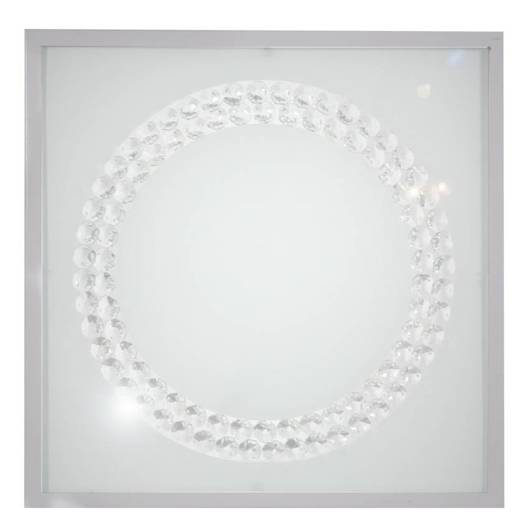 Plafonnier plafond 29X29 16W LED 4000K anneau satiné LUX 10-64479