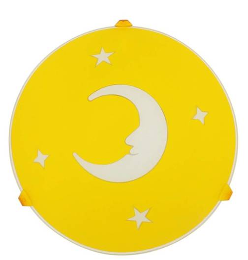 Plafonnier rond jaune lune pour enfants 13-30101