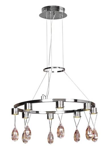 Suspension LED cristaux chromés Prisma 38-26064