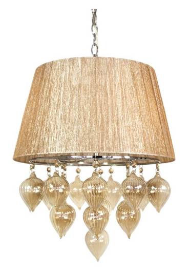 Suspension grise et beige sur chaîne Elissa Candellux 33-04567