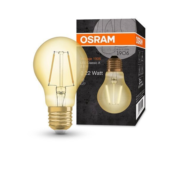 Żarówka LED E27 2,5W 220LM 2400K VINTAGE A22 OSRAM