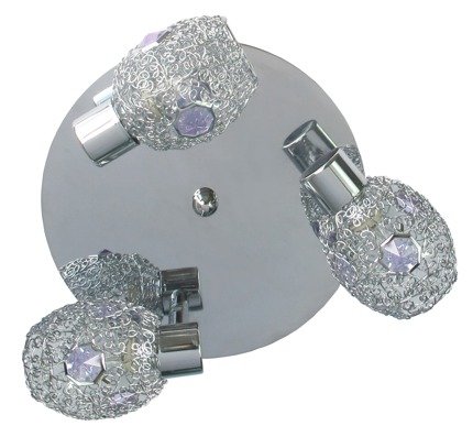 Deckenleuchte Candellux 98-56224 Goldener Plafond 3X40W G9 Chrom Violett