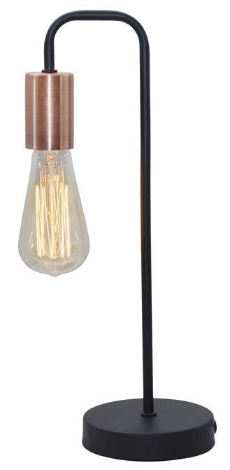 Nachttischlampe mit schwarzem Gestell ohne Schirm Herpe Candellux 41-66862