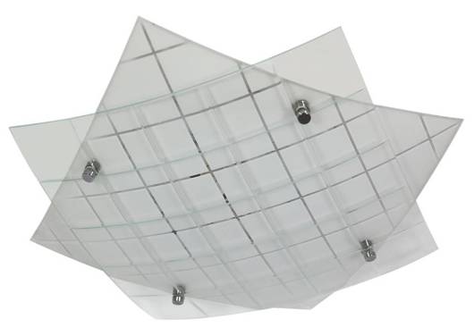 Kaltweiße LED-Deckenleuchte 31 cm Glas Dublos 10-30146