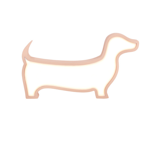 LED-TISCHLAMPE HUND FÜR KINDER IQ KIDS ROSA