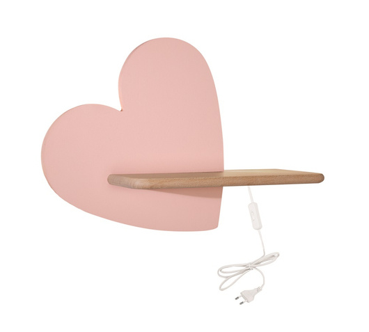 LED Wandleuchte 5W Kinderlampe rosa Herzregal Heart Candellux 21-84569