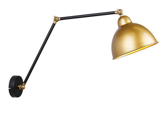 LKW-Lampe Wandleuchte Schwarz+Gold 1X40W E27 Gold 21-05915