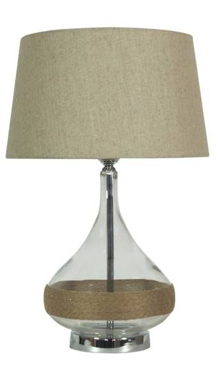 Tischlampe beige Leinwand 40x62cm Eco 41-21502