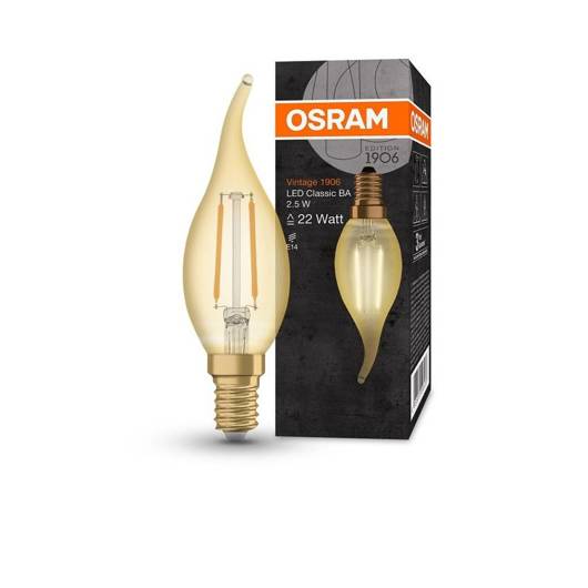 Żarówka LED E14 2,5W 220LM 2400K VINTAGE BA22 świeca OSRAM