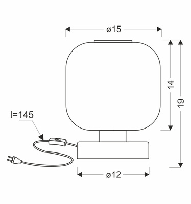 CROMADO lampa stołowa chromowy 1x60 E27 klosz biały