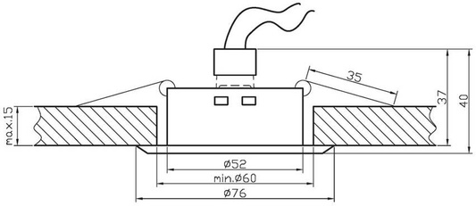 Plafonnier inclinable or/laiton brillant UM-03 2260604